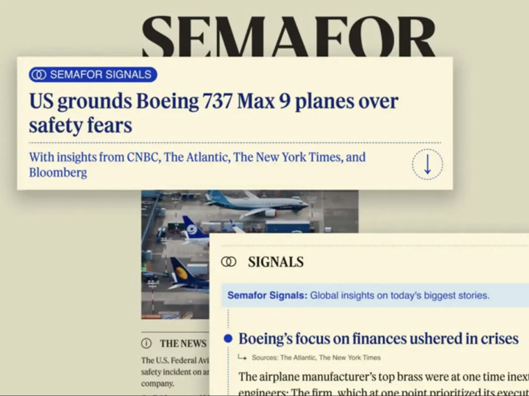 Signals, la propuesta de Semafor basada en la IA de Microsoft y OpenAI para ofrecer noticias de última hora con más sofisticación.